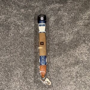 Thread Wallets Blue and Tan Lanyard